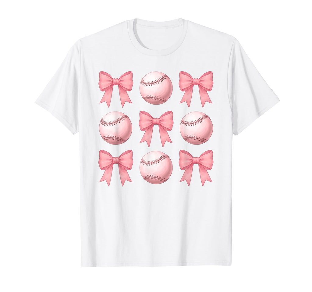 Baseball Mom Sister Coquette Bows Teen T-Shirt - Graphic Print Men Women - T-Shirt, Sweatshirt, Hoodie