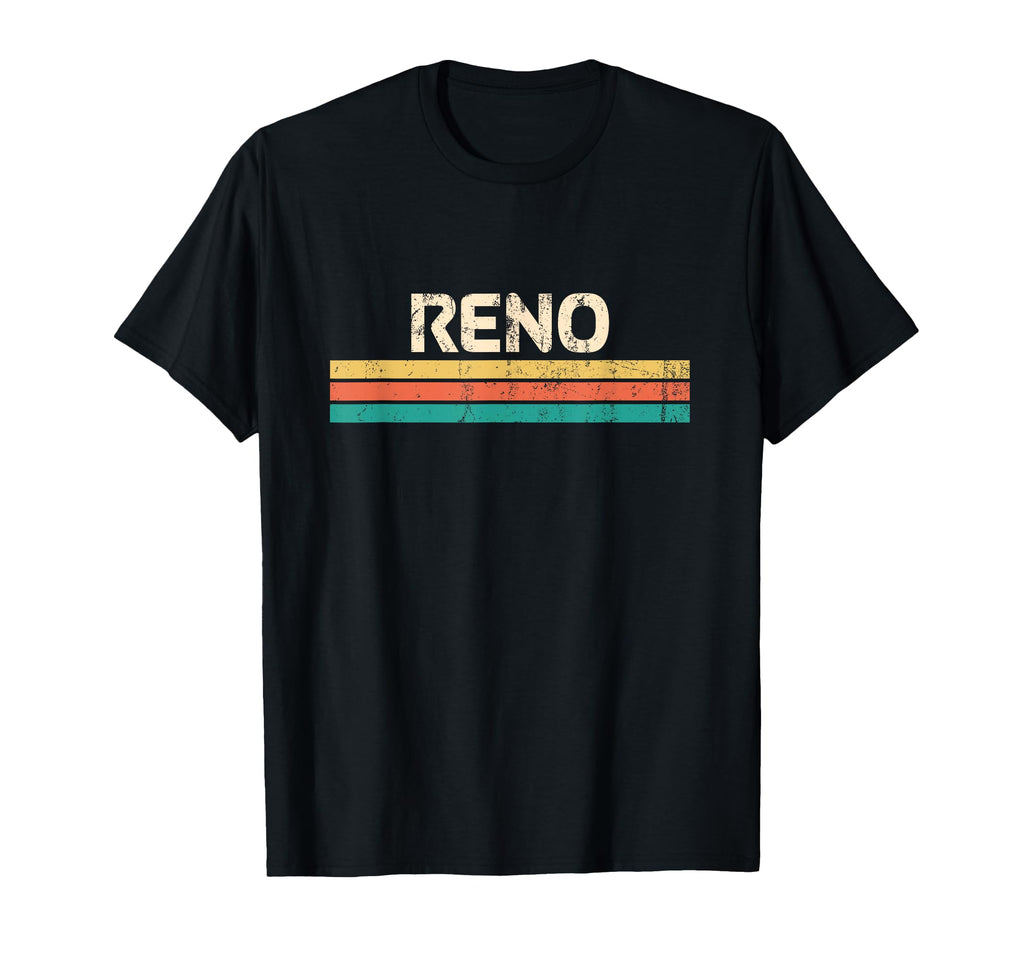 Reno Nevada 70S Stripes T-Shirt - Novelty Apparel for Adults - T-Shirt, Sweatshirt, Hoodie