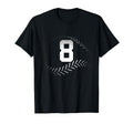 Number 8 Years Baseball 8Th Birthday T-Shirt - Custom Art Print Unisex - T-Shirt, Sweatshirt, Hoodie