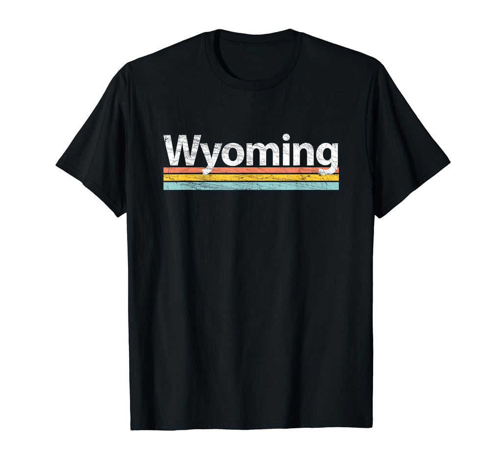 Wyoming Wy Worn Stripes T-Shirt - Trendy Graphic for Adults - T-Shirt, Sweatshirt, Hoodie