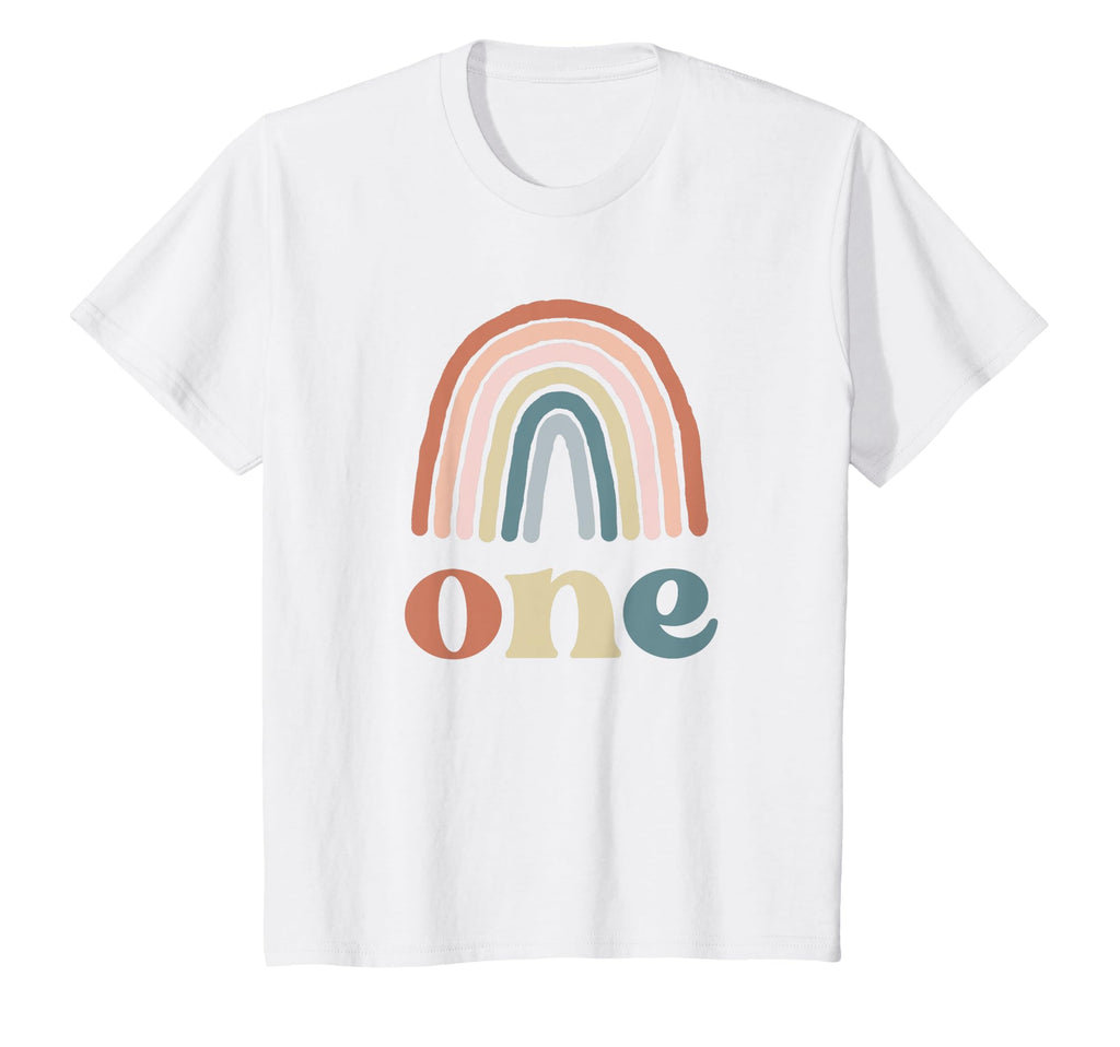One Year Old Birthday Boho Rainbow T-Shirt - Custom Art Print Men Women - T-Shirt, Sweatshirt, Hoodie