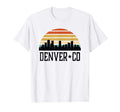 Denver Colorado Sunset Skyline Gift T-Shirt - Trendy Graphic Unisex - T-Shirt, Sweatshirt, Hoodie