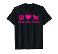 Peace Love Poodle T-Shirt - Novelty Apparel Men Women - T-Shirt, Sweatshirt, Hoodie