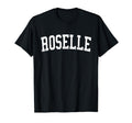 Roselle Nj Distressed White Varsity T-Shirt - Custom Art Print Unisex - T-Shirt, Sweatshirt, Hoodie
