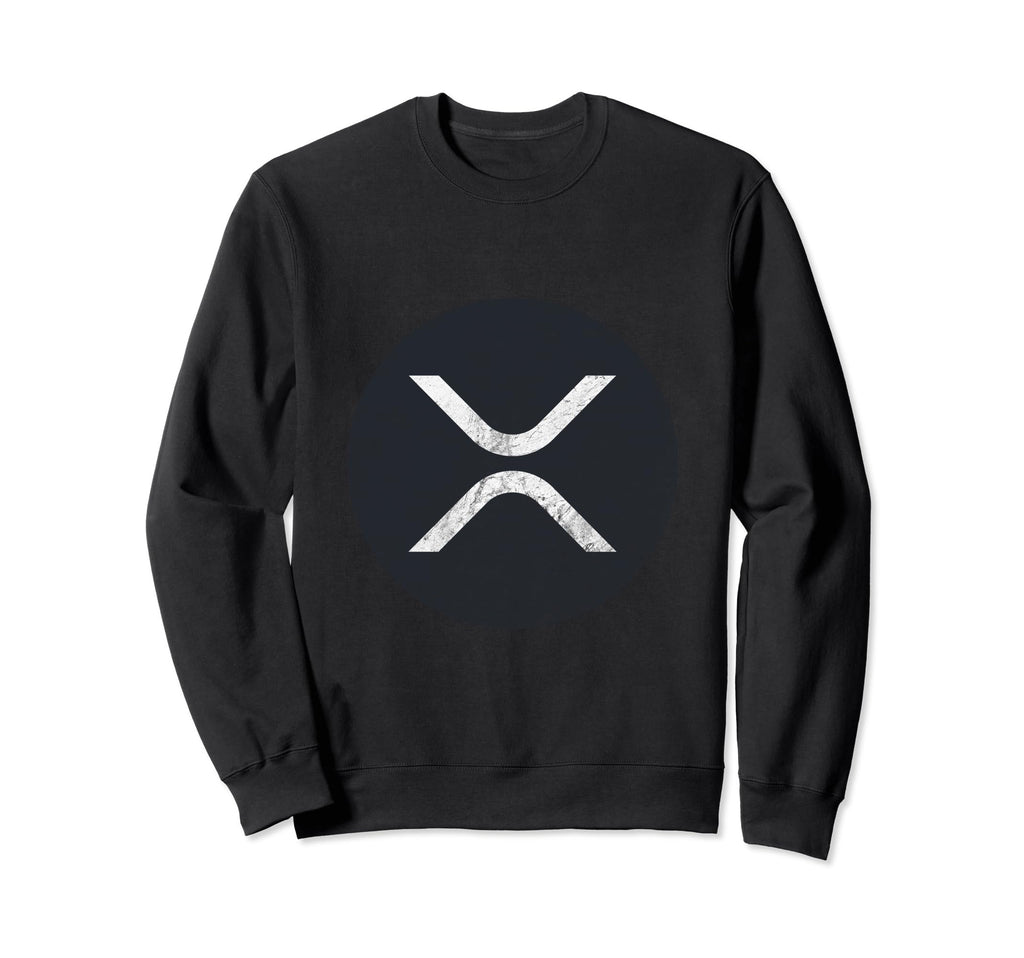 Ripple Xrp Crypto Distressed Logo Sweatshirt - Trendy Graphic for Adults - T-Shirt, Sweatshirt, Hoodie