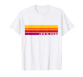 Vermont Colorful 70S Stripes T-Shirt - Trendy Graphic Unisex - T-Shirt, Sweatshirt, Hoodie