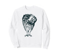 Boho Folk Art Owl Curious Tilted Sweatshirt - Unique Graphic for Adults - T-Shirt, Sweatshirt, Hoodie