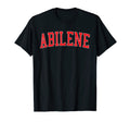Abilene Tx Varsity Red Text T-Shirt - Custom Art Print Unisex - T-Shirt, Sweatshirt, Hoodie