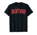Brentwood Ny Varsity Red Text T-Shirt - Custom Art Print Men Women - T-Shirt, Sweatshirt, Hoodie