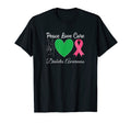 Peace Love Cure Diabetes Awareness T-Shirt - Graphic Print Unisex - T-Shirt, Sweatshirt, Hoodie