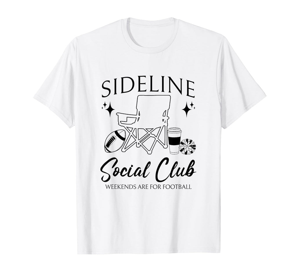 Sideline Social Club Football Mom T-Shirt - Minimalist Print for Adults - T-Shirt, Sweatshirt, Hoodie