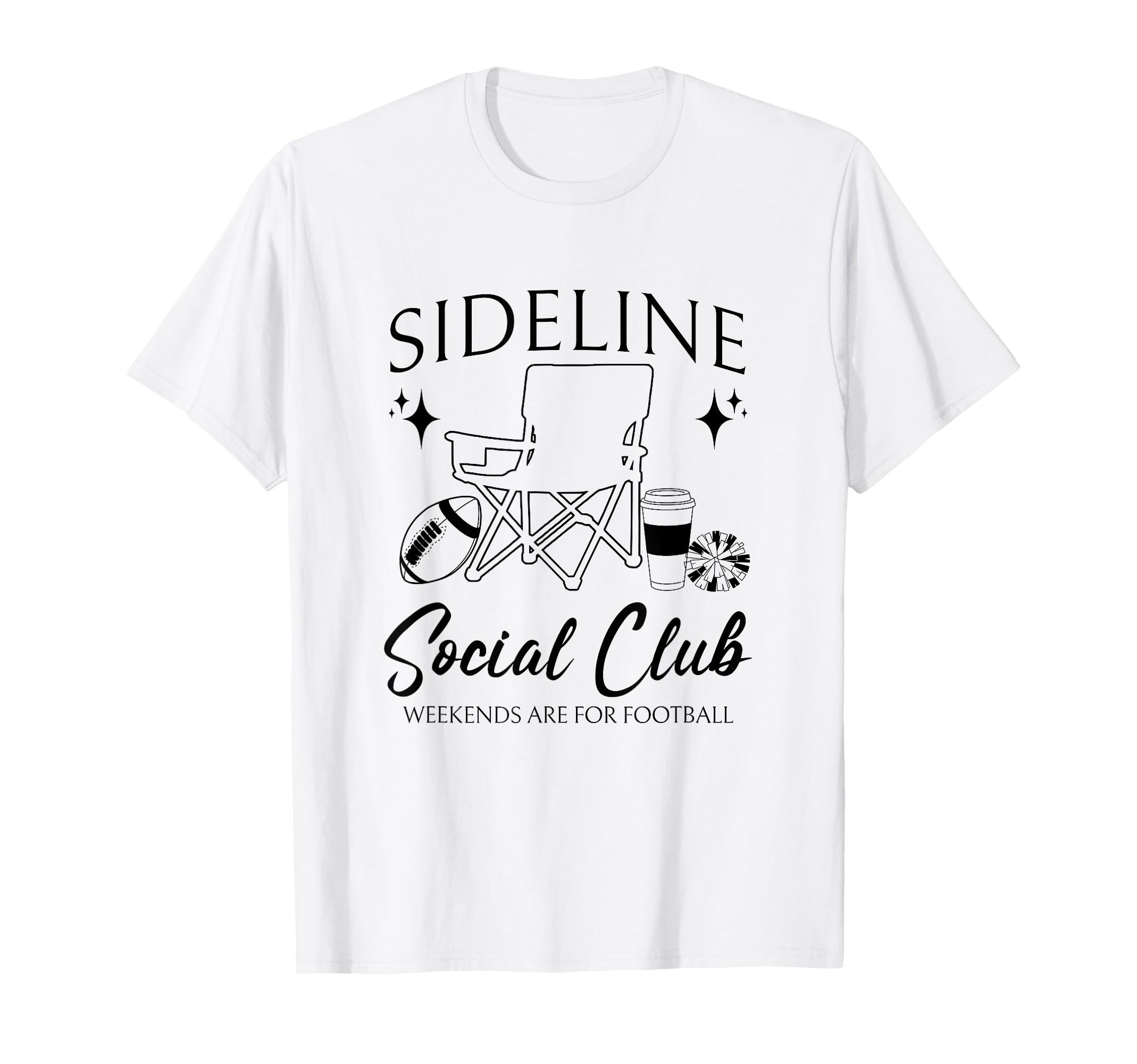 Sideline Social Club Football Mom T-Shirt - Minimalist Print for Adults - T-Shirt, Sweatshirt, Hoodie