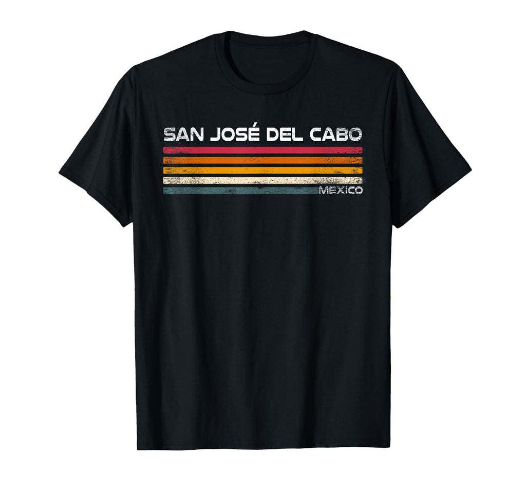 San Jose Del Cabo Mexico Stripes Travel T-Shirt - Unique Graphic Men Women - T-Shirt, Sweatshirt, Hoodie