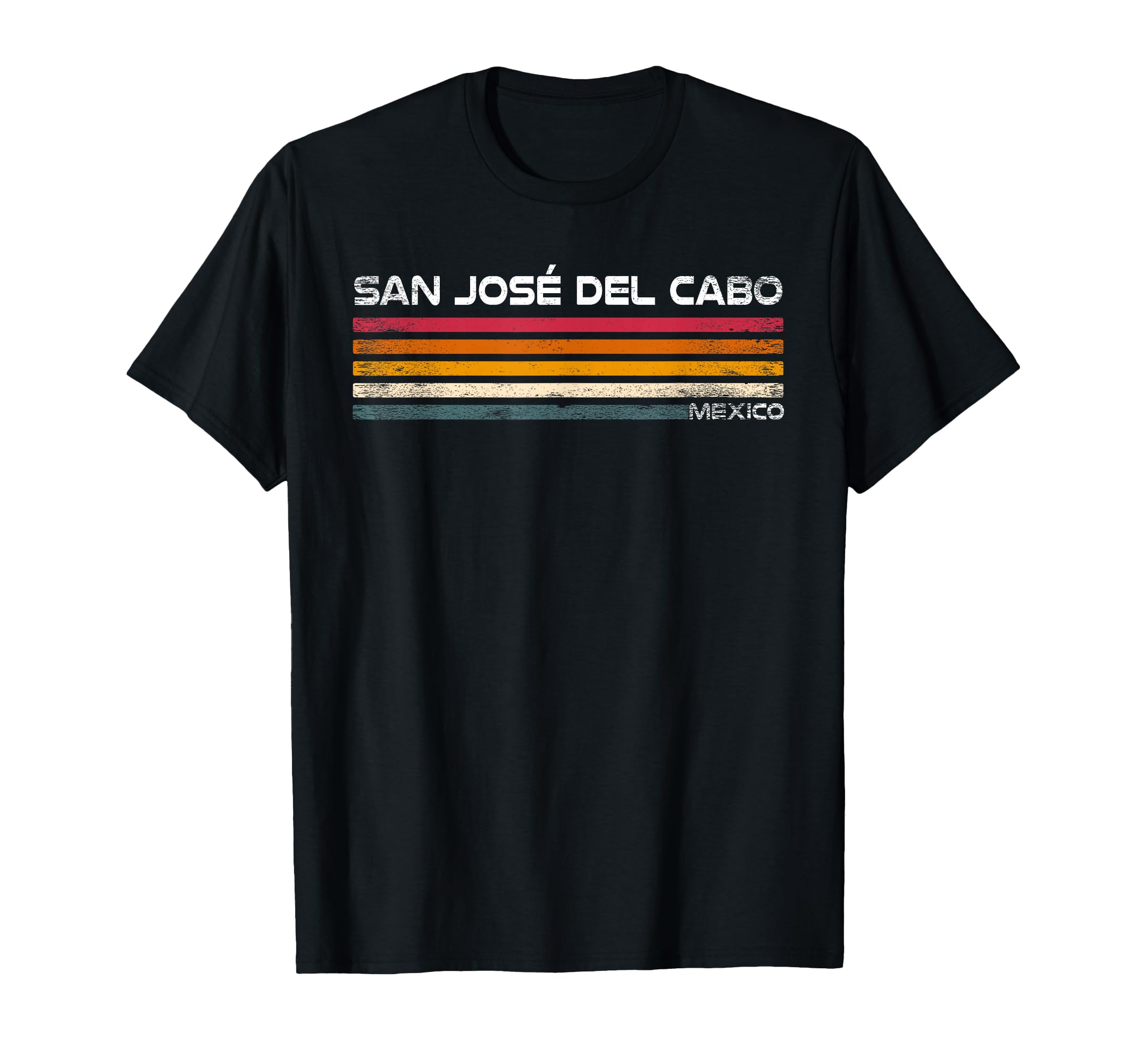 San Jose Del Cabo Mexico Stripes Travel T-Shirt - Unique Graphic Men Women - T-Shirt, Sweatshirt, Hoodie