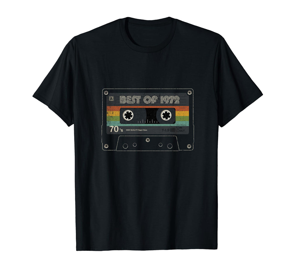 Best 1972 Cassette Tape 47 Years T-Shirt - Casual Everyday Wear Men Women - T-Shirt, Sweatshirt, Hoodie