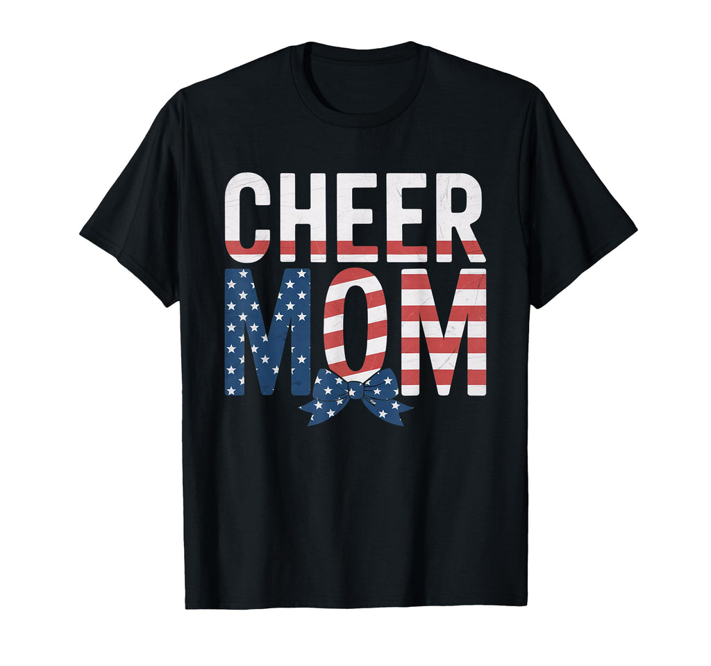Cheer Mom Mother Bow Cheerleader Game Day T-Shirt - Unique Graphic Unisex - T-Shirt, Sweatshirt, Hoodie