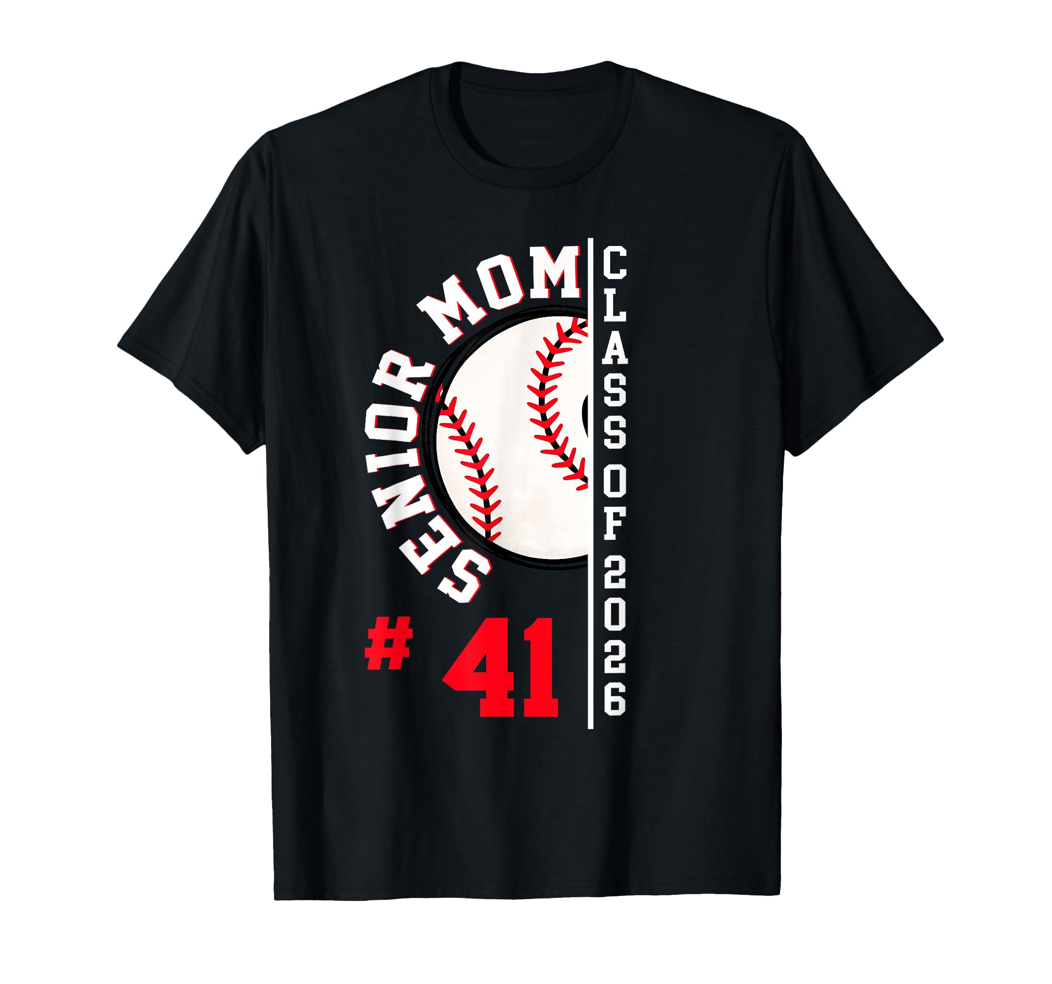 Senior Mom Class 2026 Baseball Player T-Shirt - Minimalist Print Men Women - T-Shirt, Sweatshirt, Hoodie