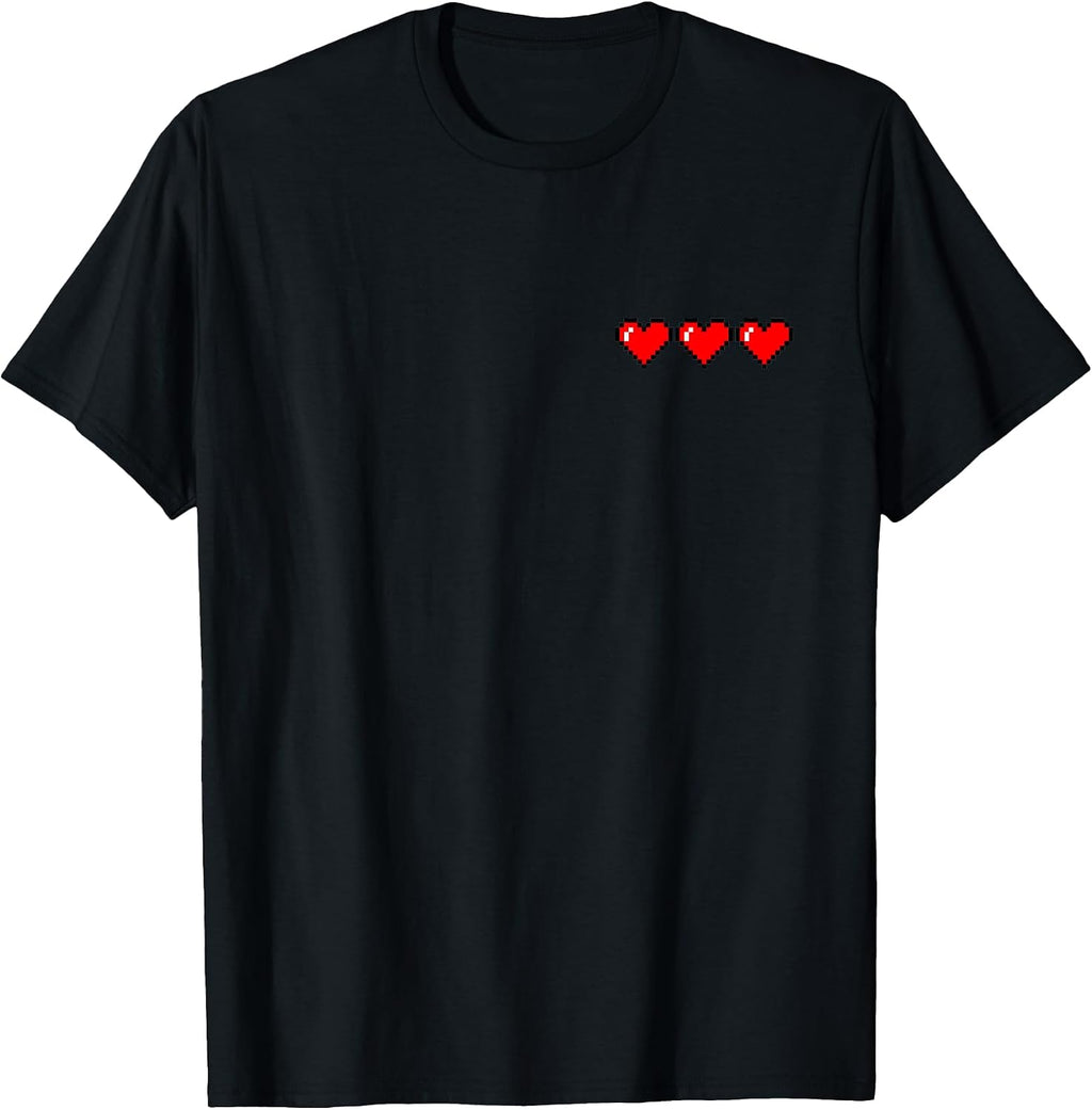 Pixel Red Heart Prints - Adult & Kids T-Shirts, Sweatshirts & Hoodies apparel design preview 1