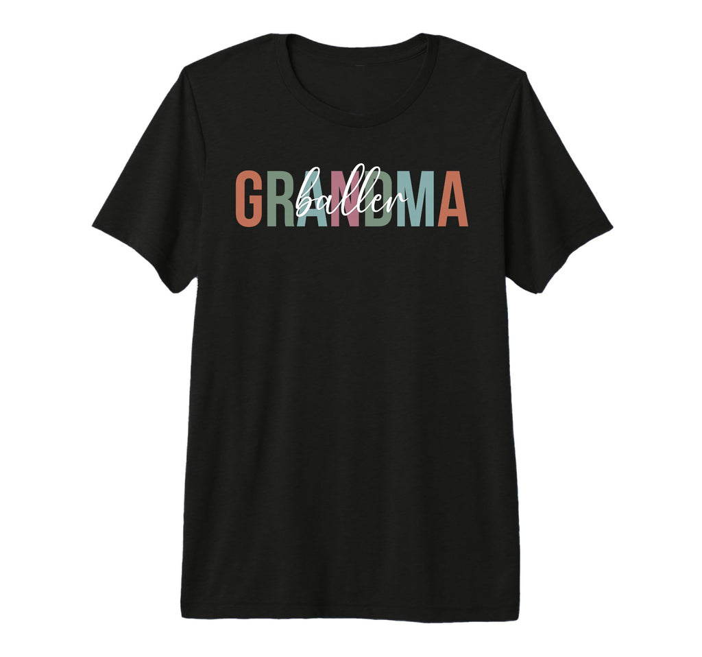 Baller Grandma Boho Softball Baseball T-Shirt - Graphic Print Men Women - T-Shirt, Sweatshirt, Hoodie