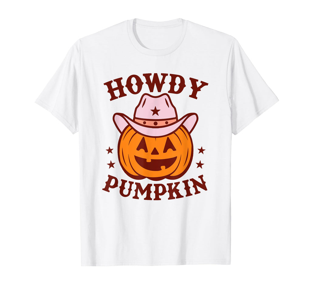 Howdy Pumpkin Autumn Western Halloween T-Shirt - Unique Graphic for Adults - T-Shirt, Sweatshirt, Hoodie