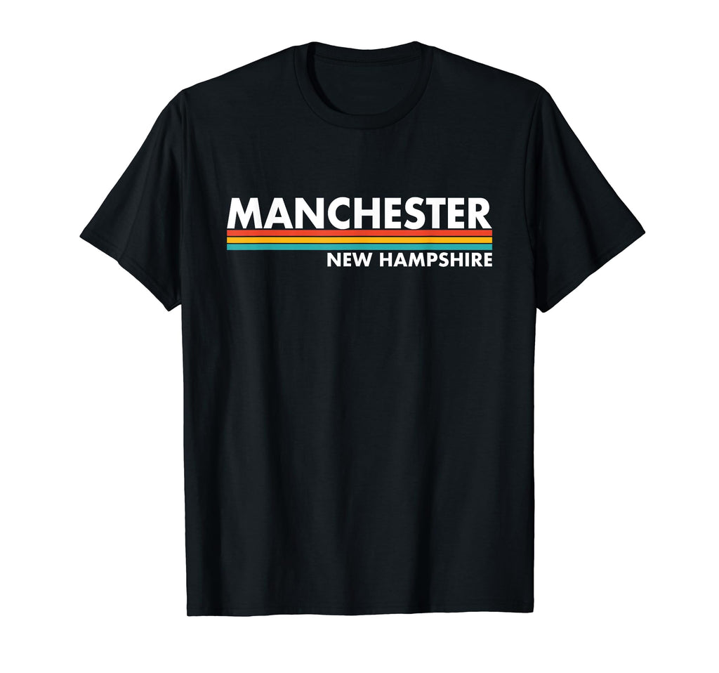 Manchester New Hampshire Stripes T-Shirt - Aesthetic Graphic for Adults - T-Shirt, Sweatshirt, Hoodie