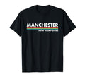 Manchester New Hampshire Stripes T-Shirt - Aesthetic Graphic for Adults - T-Shirt, Sweatshirt, Hoodie