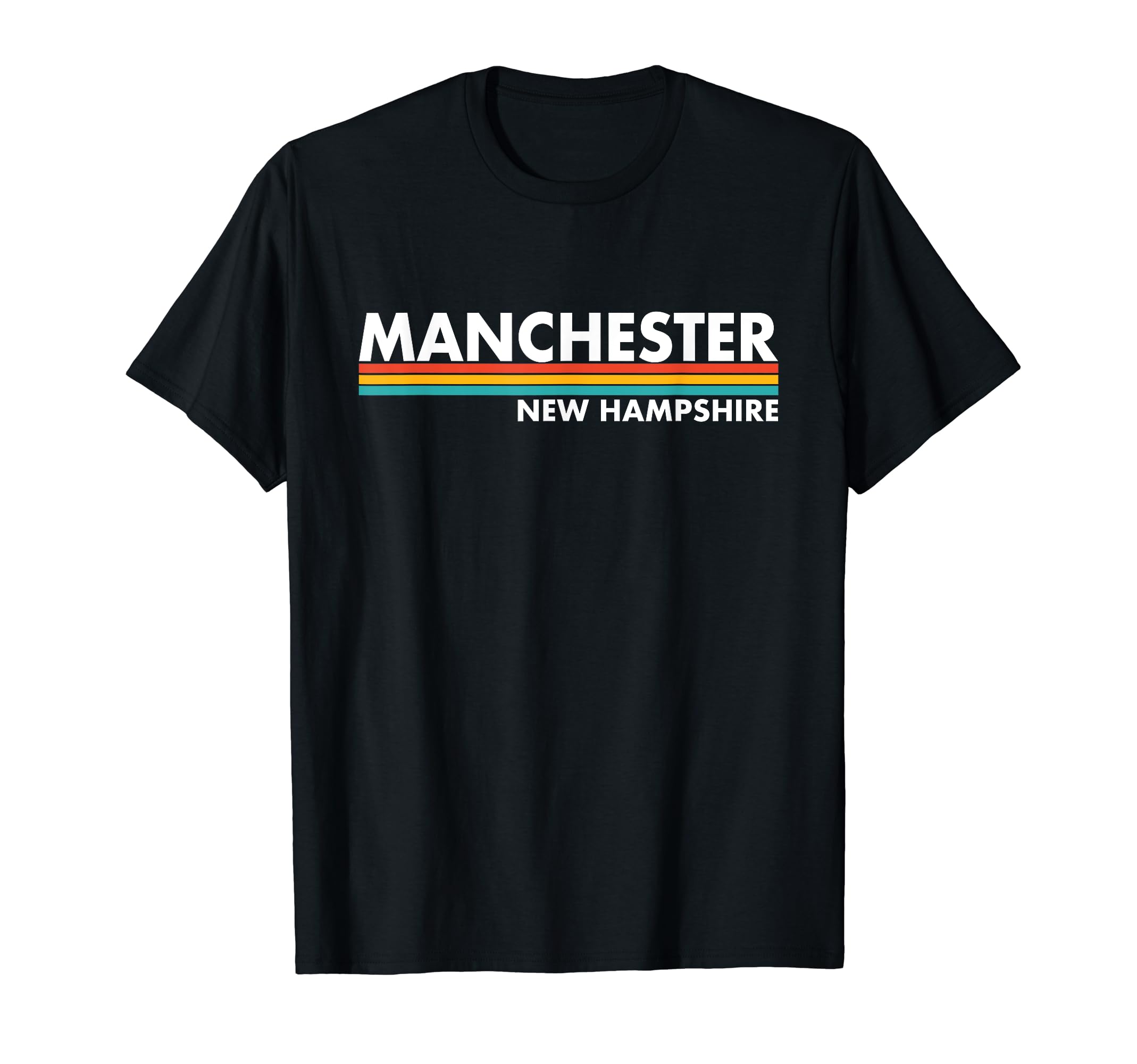 Manchester New Hampshire Stripes T-Shirt - Aesthetic Graphic for Adults - T-Shirt, Sweatshirt, Hoodie