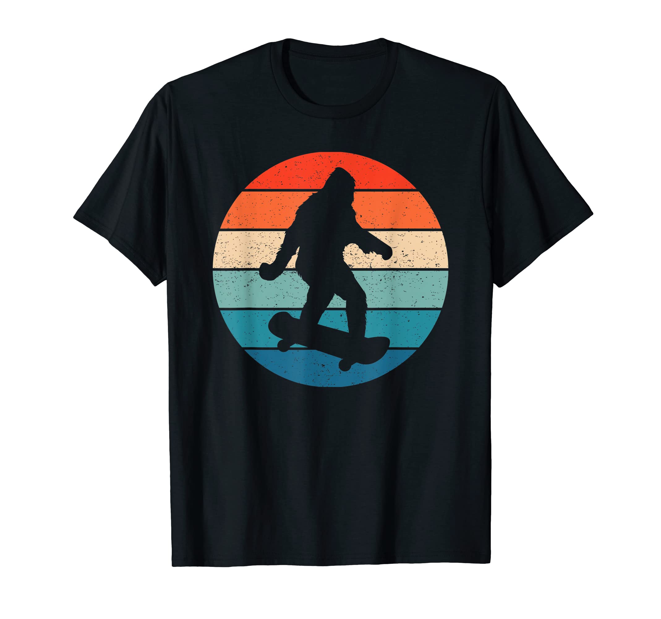 Longboard Bigfoot Skateboard Sasquatch T-Shirt - Minimalist Print Unisex - T-Shirt, Sweatshirt, Hoodie