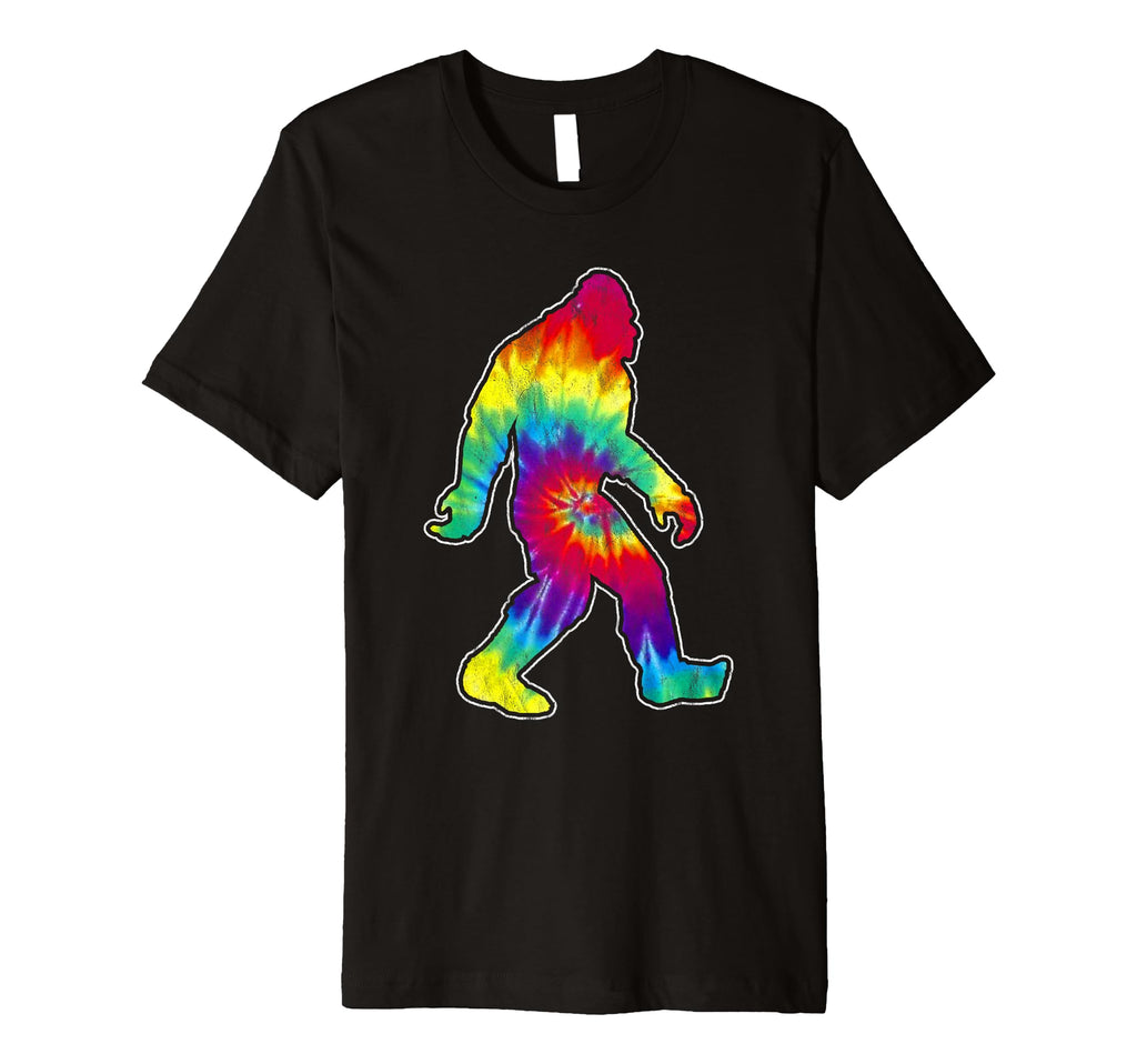 Hippie Bigfoot Tie Dye Distressed T-Shirt - Streetwear Style Men Women - T-Shirt, Sweatshirt, Hoodie