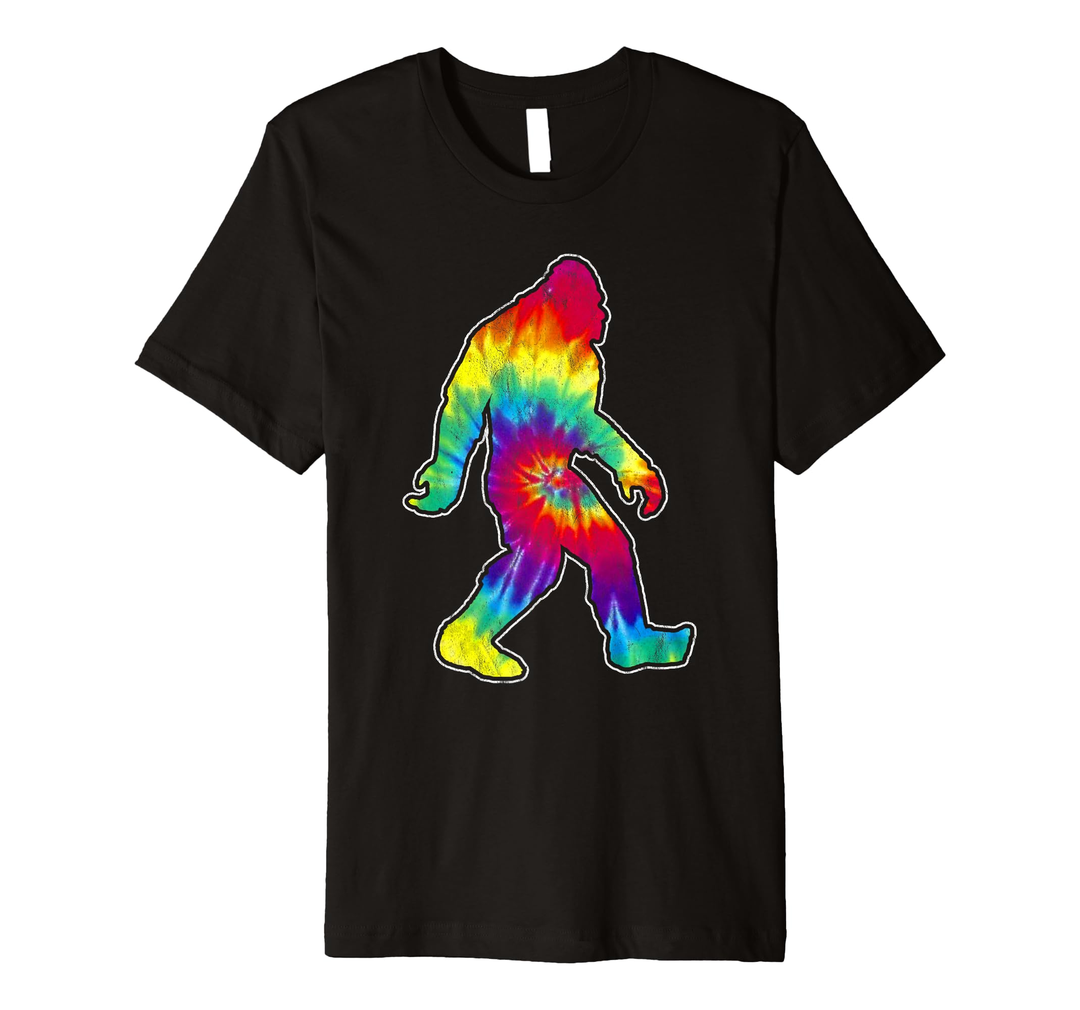 Hippie Bigfoot Tie Dye Distressed T-Shirt - Streetwear Style Men Women - T-Shirt, Sweatshirt, Hoodie