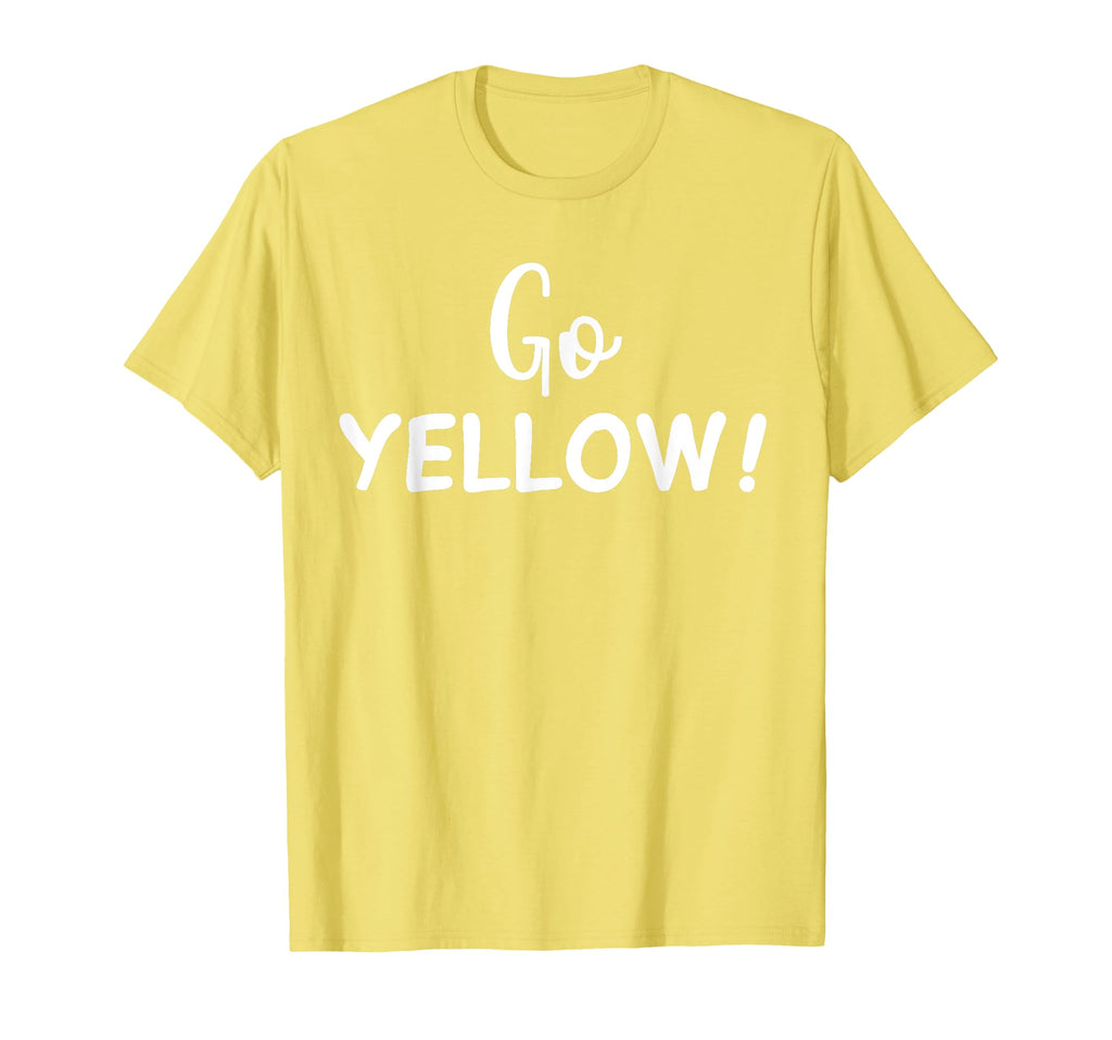 Go Yellow Team Spirit Game School T-Shirt - Trendy Graphic Men Women - T-Shirt, Sweatshirt, Hoodie