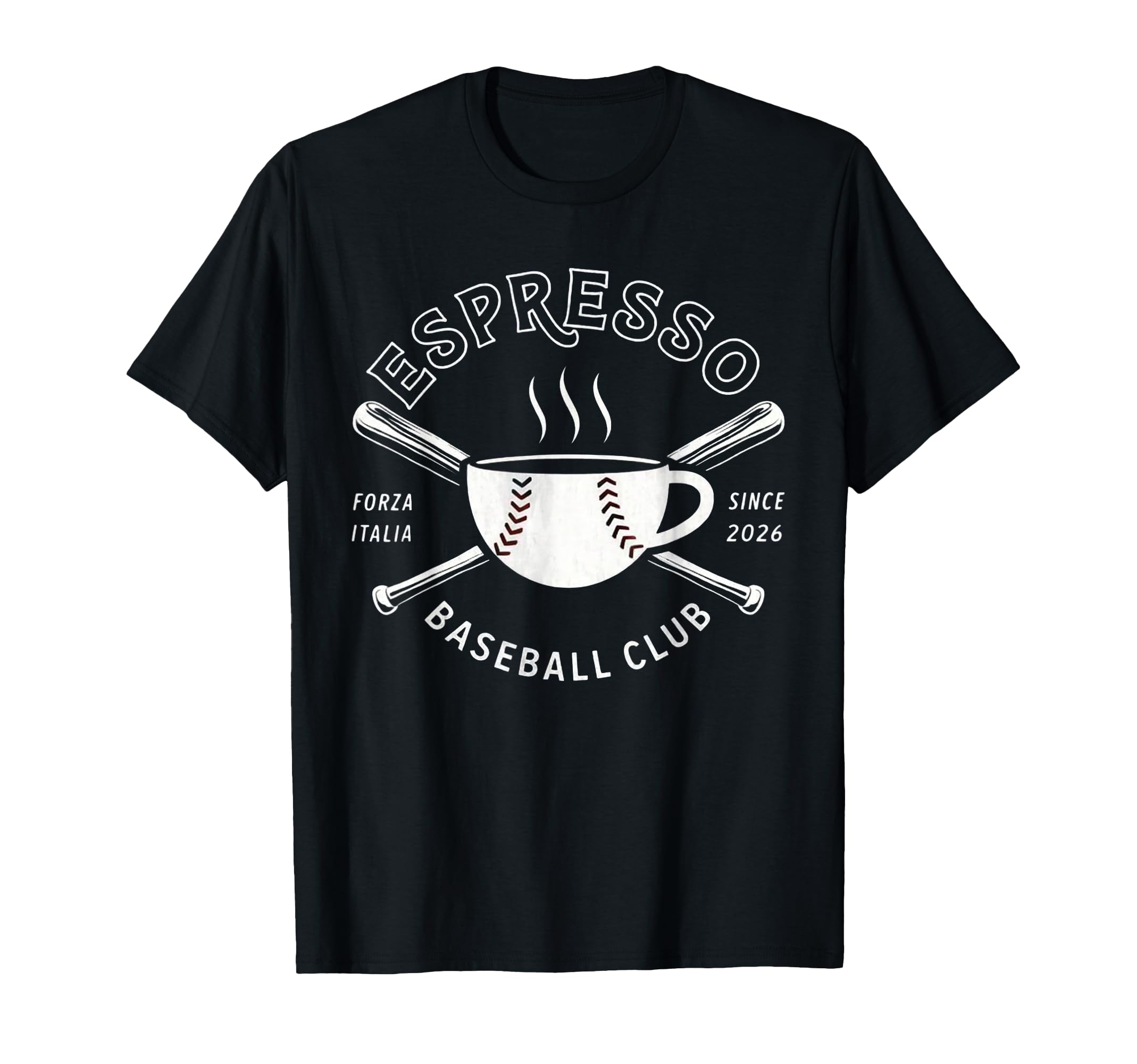 Espresso Baseball Club Coffee And Sports T-Shirt - Custom Art Print Unisex - T-Shirt, Sweatshirt, Hoodie