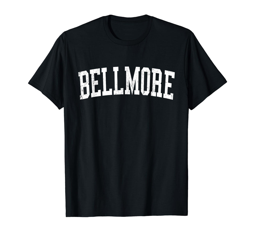 Bellmore Ny Distressed White Varsity T-Shirt - Novelty Apparel Unisex - T-Shirt, Sweatshirt, Hoodie