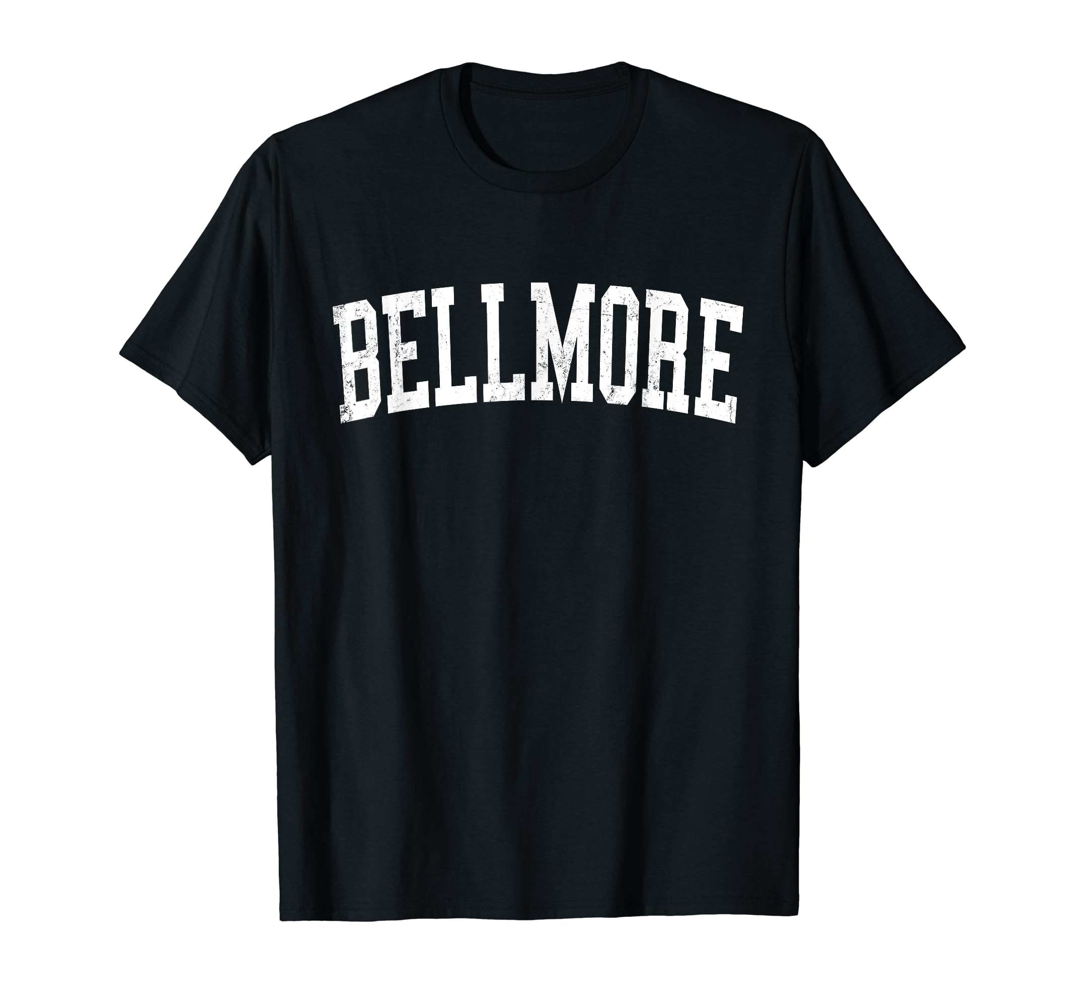 Bellmore Ny Distressed White Varsity T-Shirt - Novelty Apparel Unisex - T-Shirt, Sweatshirt, Hoodie