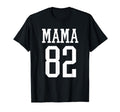 Number 82 Mama Biggest Fan Spirit Wear T-Shirt - Minimalist Print Unisex - T-Shirt, Sweatshirt, Hoodie
