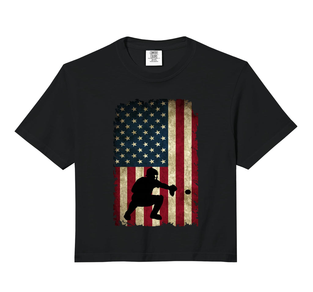 Baseball Catchers Gear American Flag Hoodie - Streetwear Style Unisex - T-Shirt, Sweatshirt, Hoodie