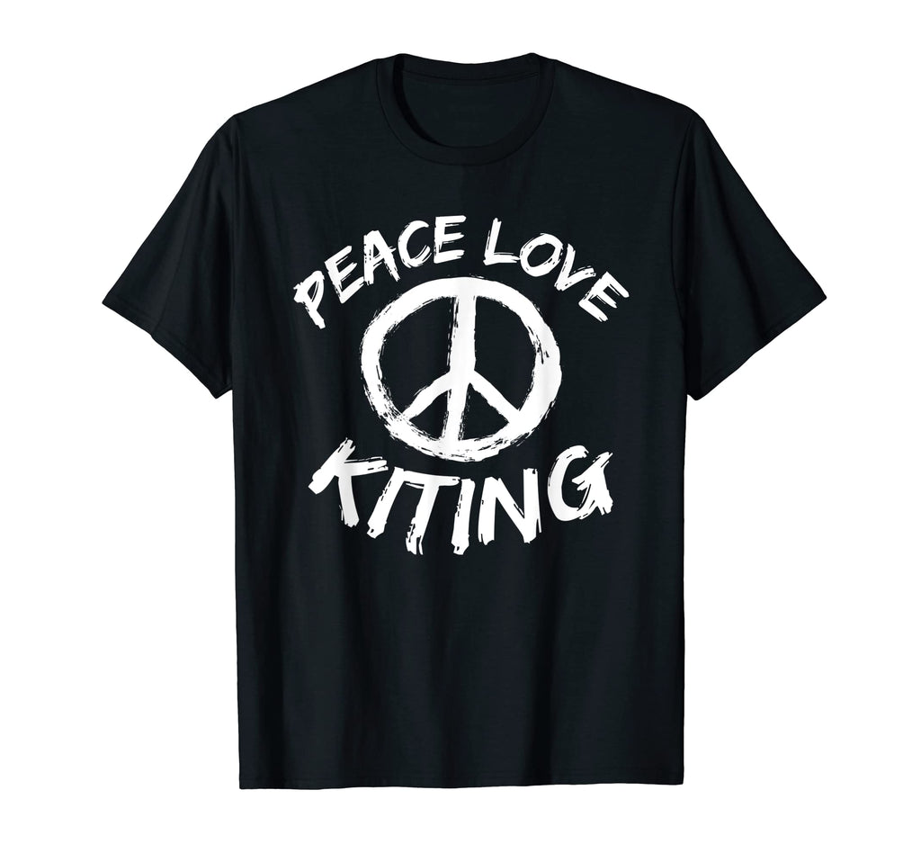 Kiteboard Power Kite Peace Love T-Shirt - Minimalist Print Men Women - T-Shirt, Sweatshirt, Hoodie