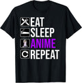 Eat Sleep Anime Repeat - Adult & Kids T-Shirts, Sweatshirts & Hoodies apparel design preview 1