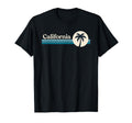 California State Palm Stripes Travel T-Shirt - Custom Art Print Unisex - T-Shirt, Sweatshirt, Hoodie