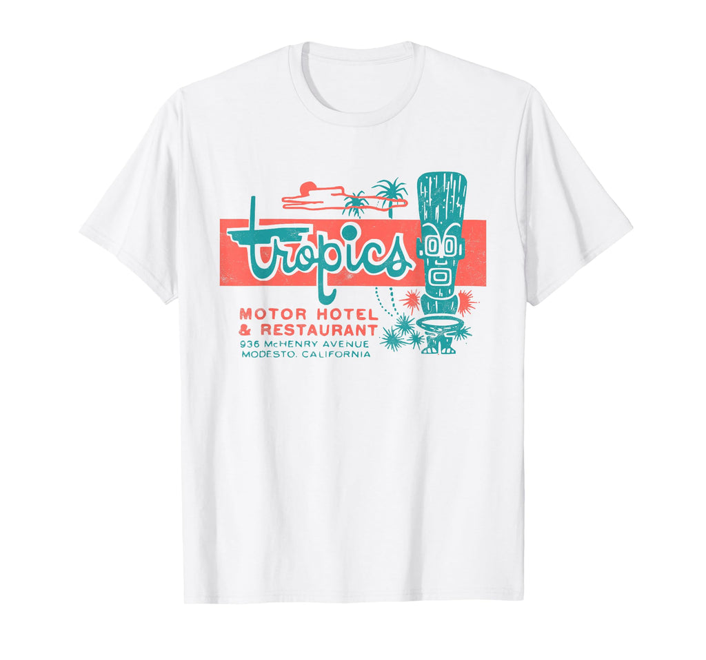 Tropics Motor Hotel Hawaiian Tiki Bar T-Shirt - Streetwear Style Men Women - T-Shirt, Sweatshirt, Hoodie