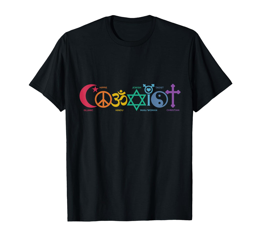 Coexist Peace Religion Equality T-Shirt - Novelty Apparel for Adults - T-Shirt, Sweatshirt, Hoodie
