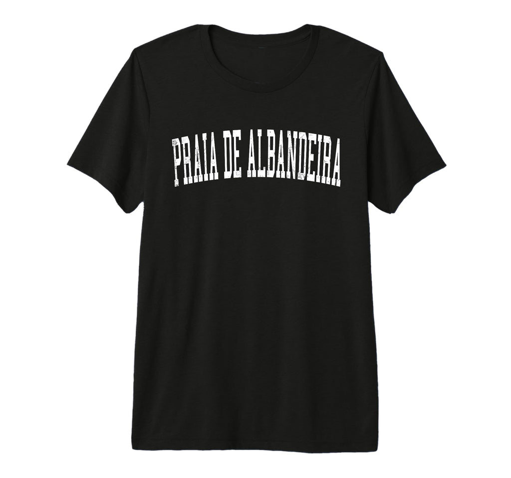 Praia De Albandeira Distressed White T-Shirt - Novelty Apparel for Adults - T-Shirt, Sweatshirt, Hoodie