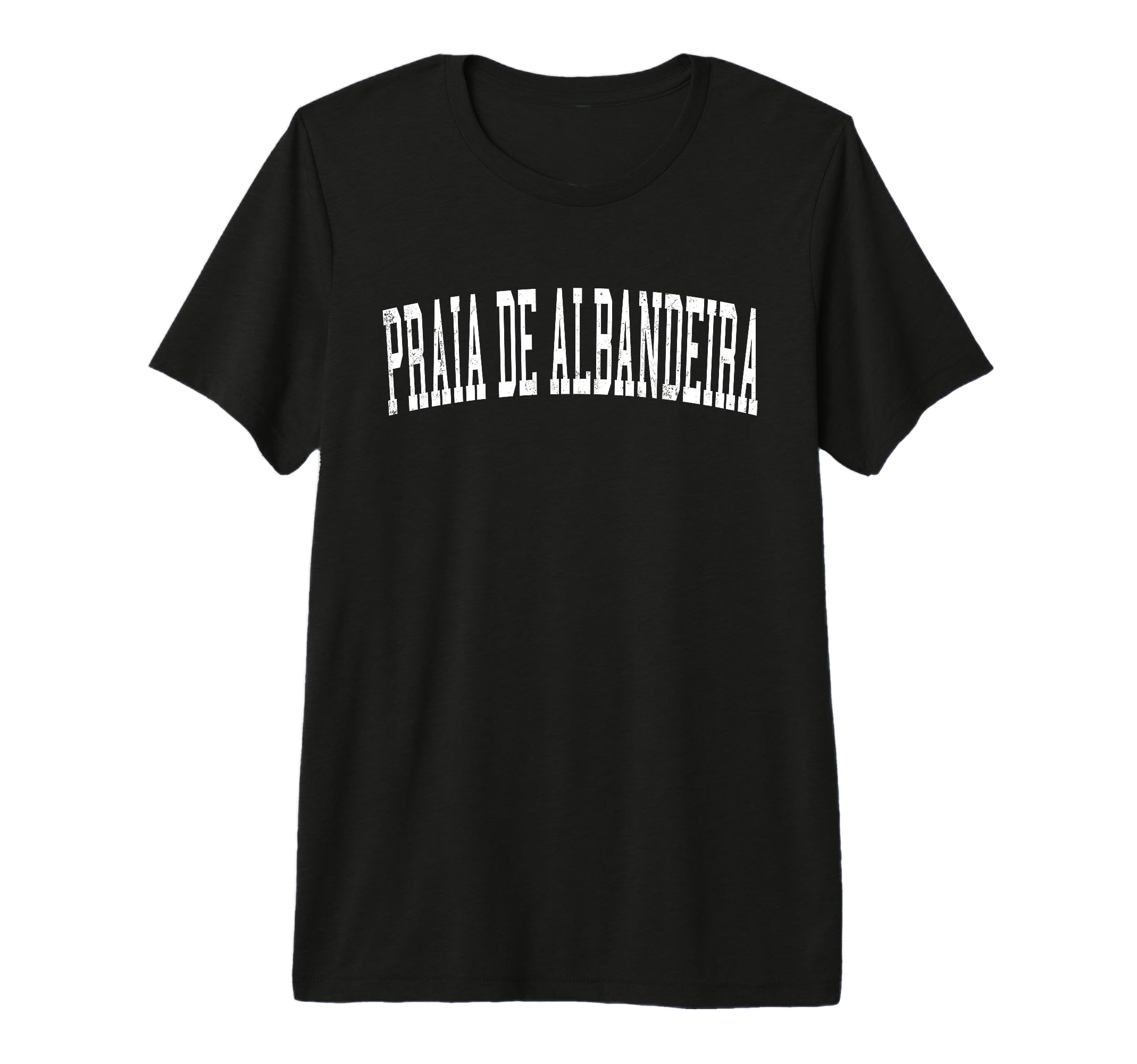 Praia De Albandeira Distressed White T-Shirt - Novelty Apparel for Adults - T-Shirt, Sweatshirt, Hoodie