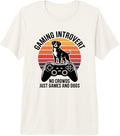 Gaming Introvert Dog Lover Games Dogs Fan - Adult & Kids T-Shirts, Sweatshirts & Hoodies apparel design preview 1