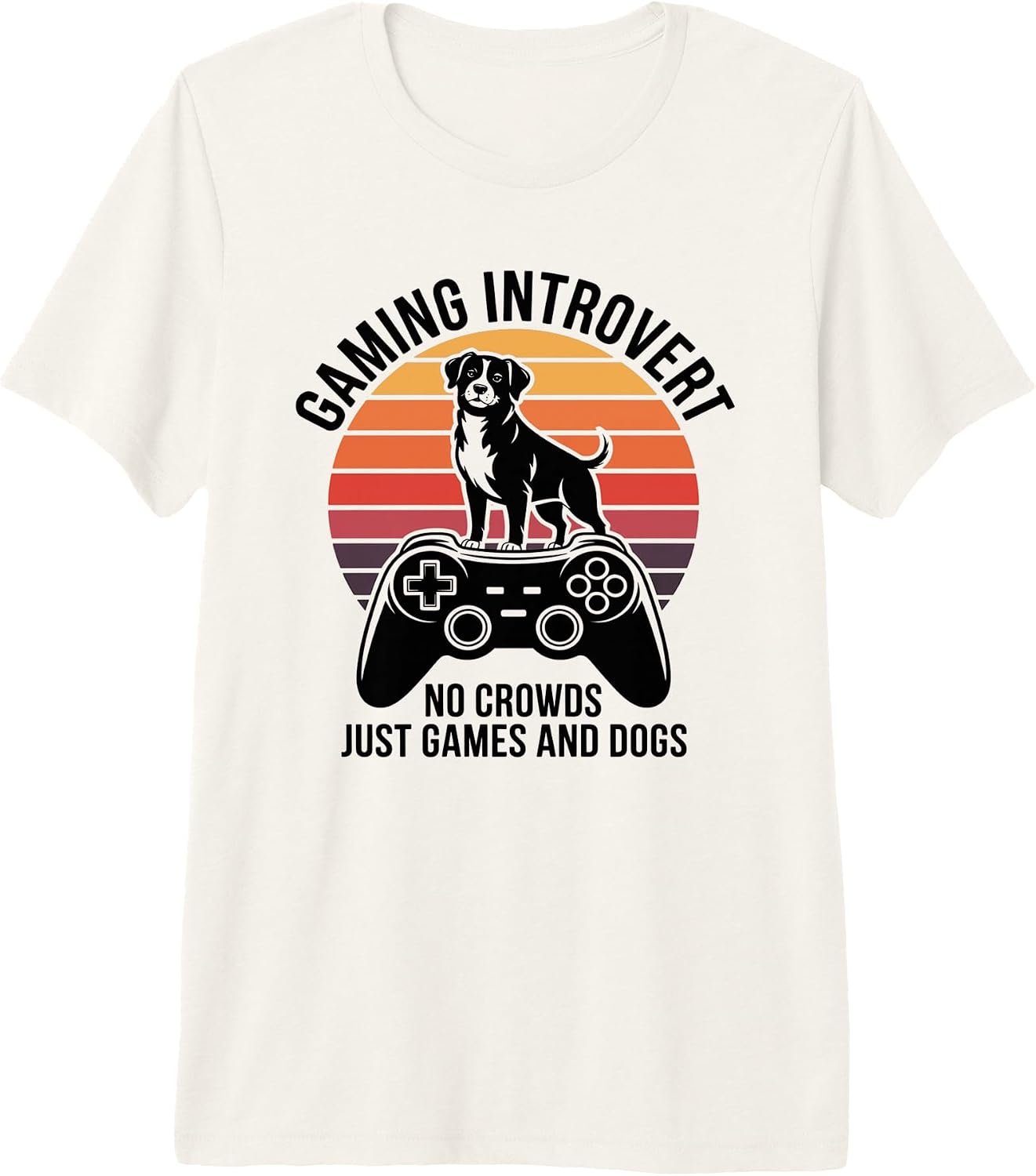 Gaming Introvert Dog Lover Games Dogs Fan - Adult & Kids T-Shirts, Sweatshirts & Hoodies apparel design preview 1