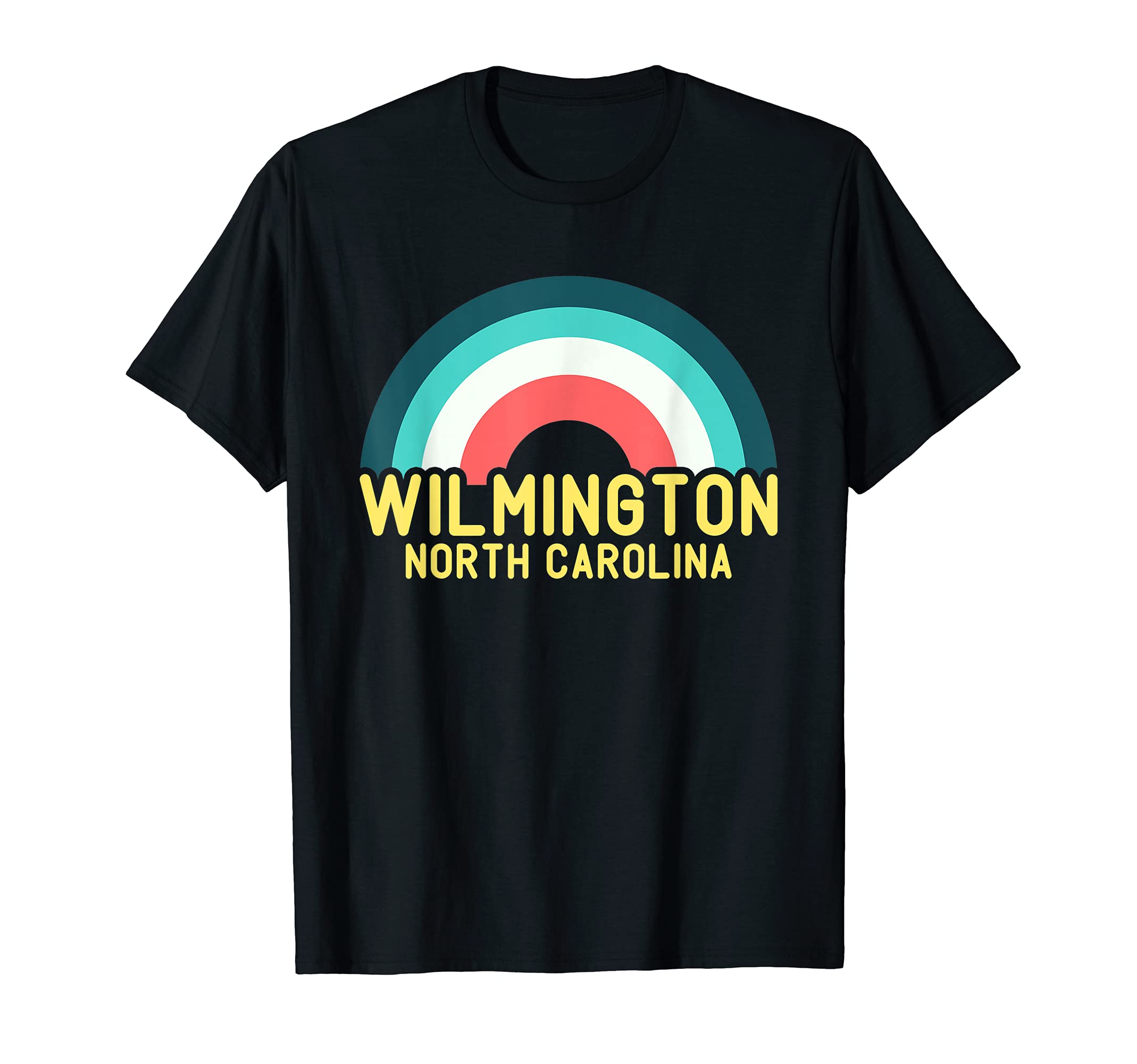Wilmington North Carolina Rainbow T-Shirt - Trendy Graphic for Adults - T-Shirt, Sweatshirt, Hoodie