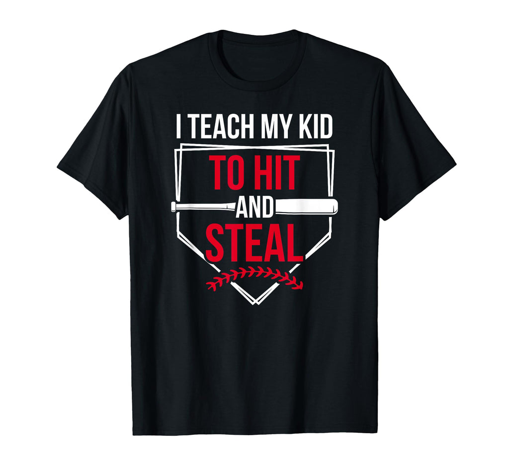 Hit And Steal Baseball Mom Baseball T-Shirt - Aesthetic Graphic Men Women - T-Shirt, Sweatshirt, Hoodie
