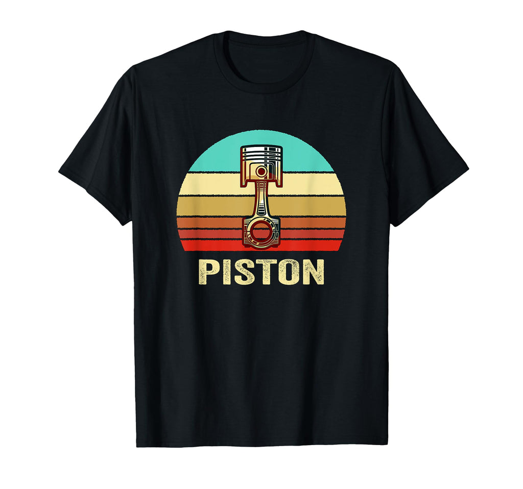 Sunset Piston Mechanic T-Shirt - Minimalist Print for Adults - T-Shirt, Sweatshirt, Hoodie