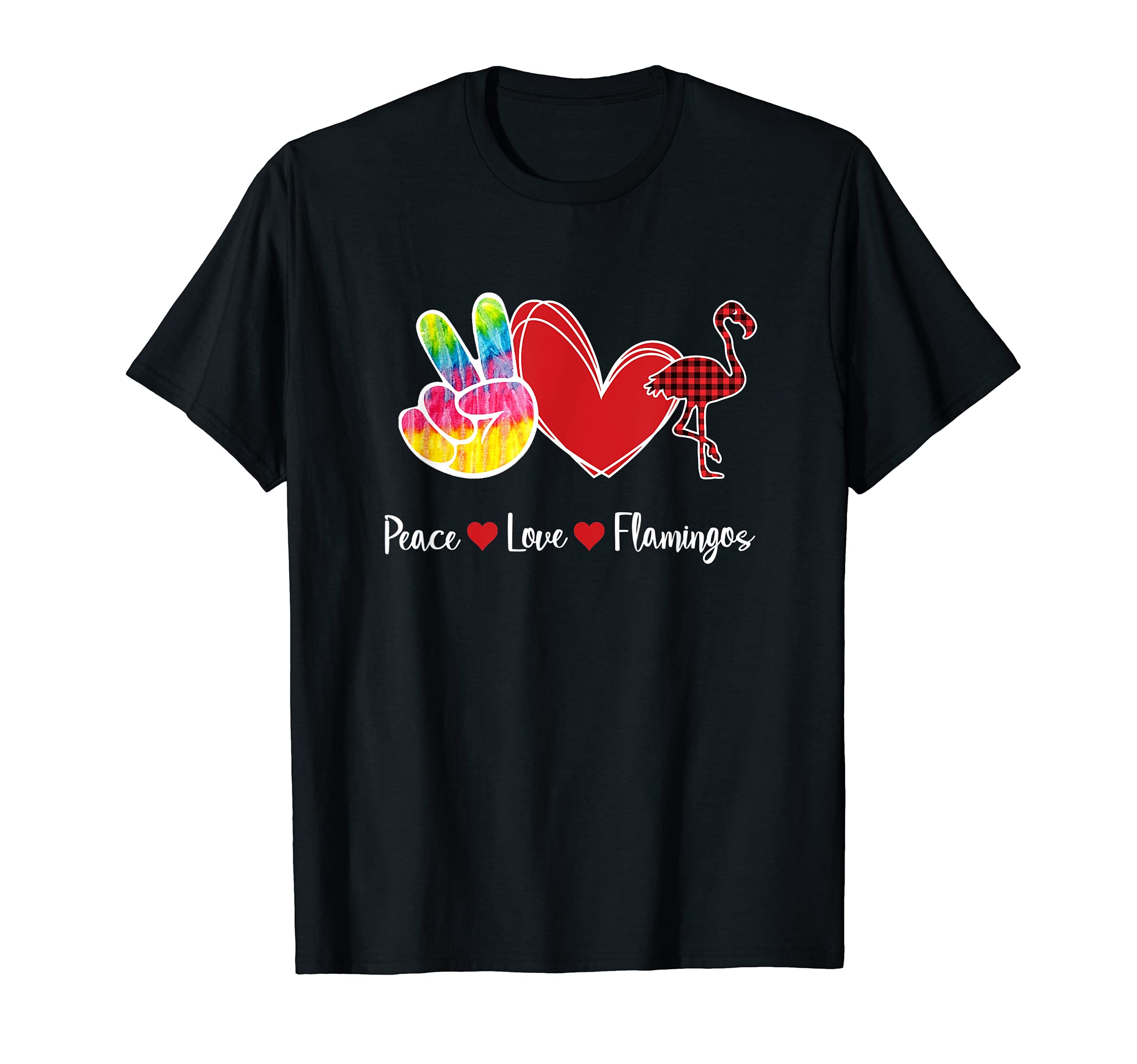 Red Plaid Buffalo Tartan Peace T-Shirt - Casual Everyday Wear for Adults - T-Shirt, Sweatshirt, Hoodie