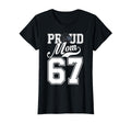 Proud Mom Hockey Player Number 67 T-Shirt - Fun Novelty Design for Adults - T-Shirt, Sweatshirt, Hoodie